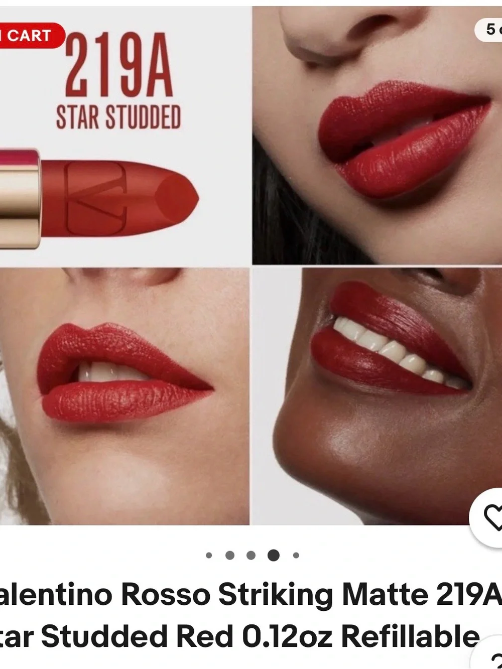 Valentino Striking Matte Lipstick in Vibrant Red